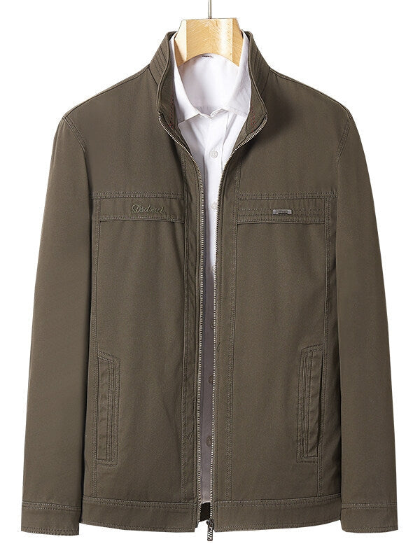 Men’s Classic Stand-Collar Full-Zip Jacket