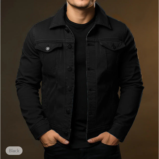 2026 New Solid-Colour Denim Jacket