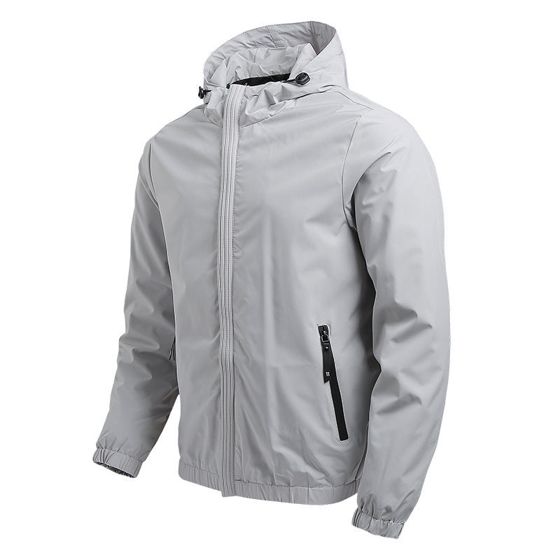 Lightweight Water-Resistant Hooded Jacket