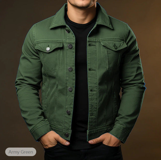 2026 New Solid-Colour Denim Jacket