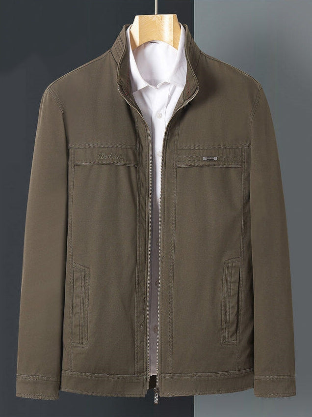 Men’s Classic Stand-Collar Full-Zip Jacket