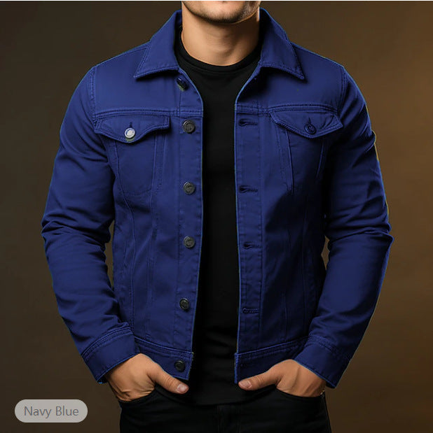 2026 New Solid-Colour Denim Jacket