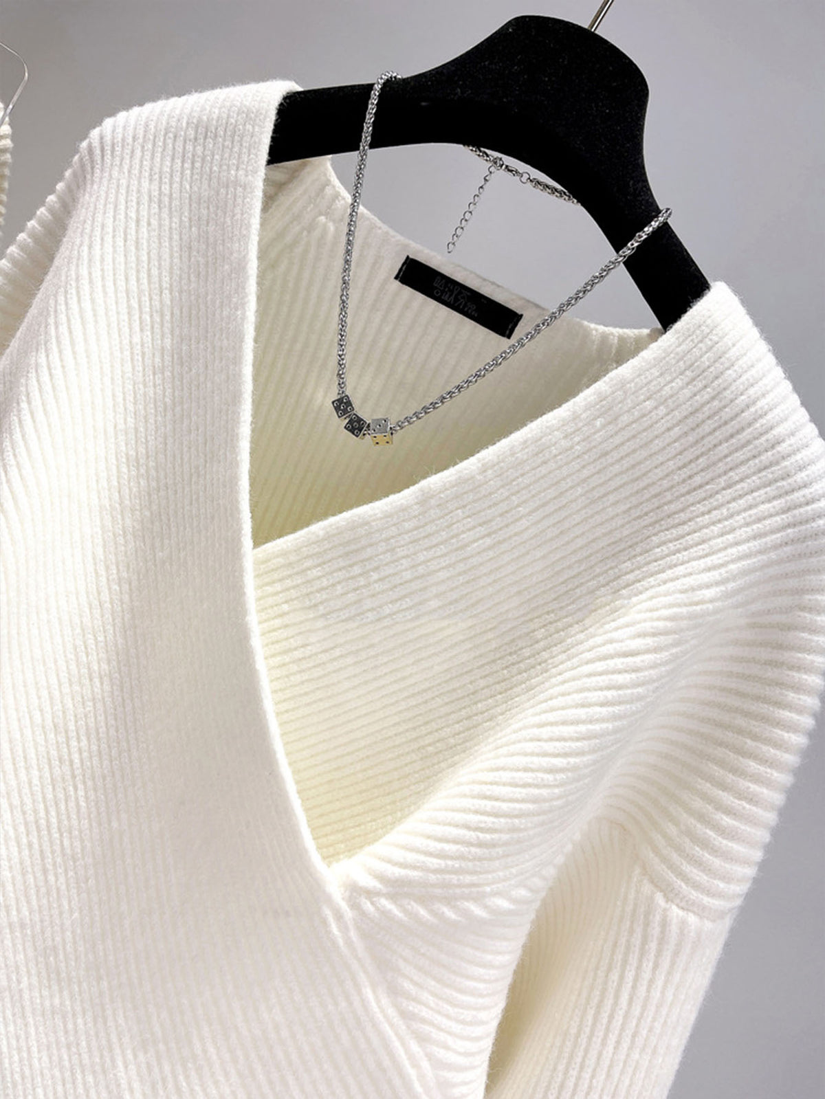 Women’s Off-Shoulder Wrap Knit Sweater