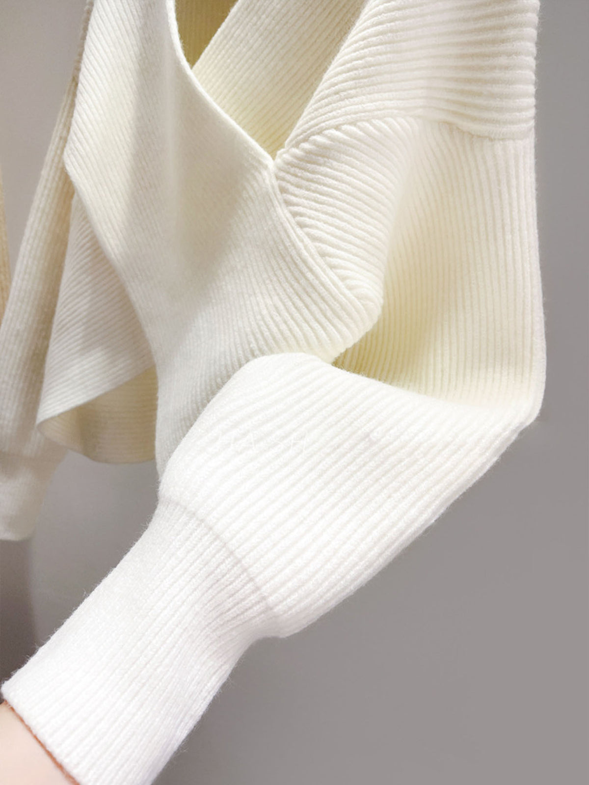 Women’s Off-Shoulder Wrap Knit Sweater