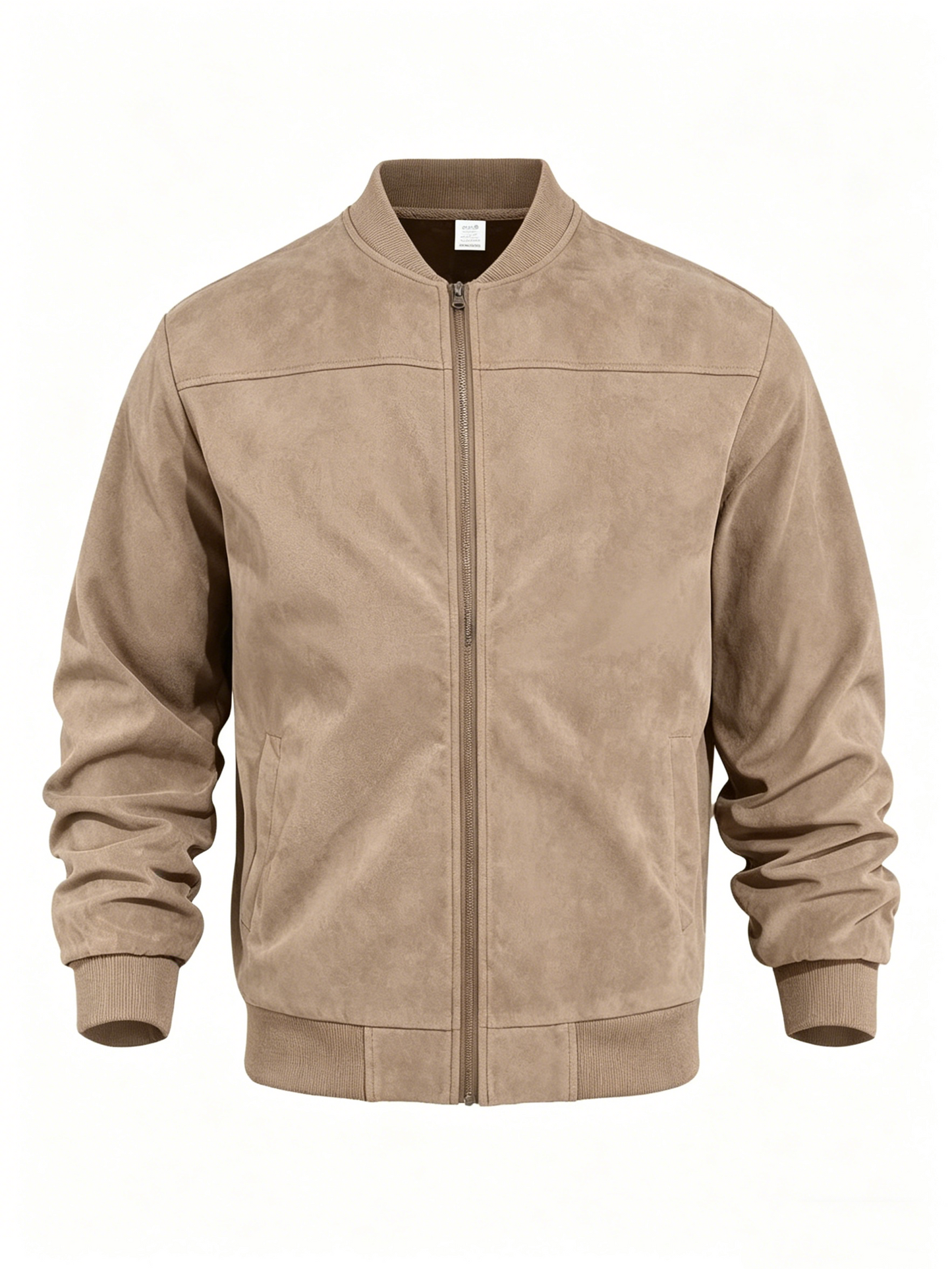 Men’s Suede-Look Bomber Jacket