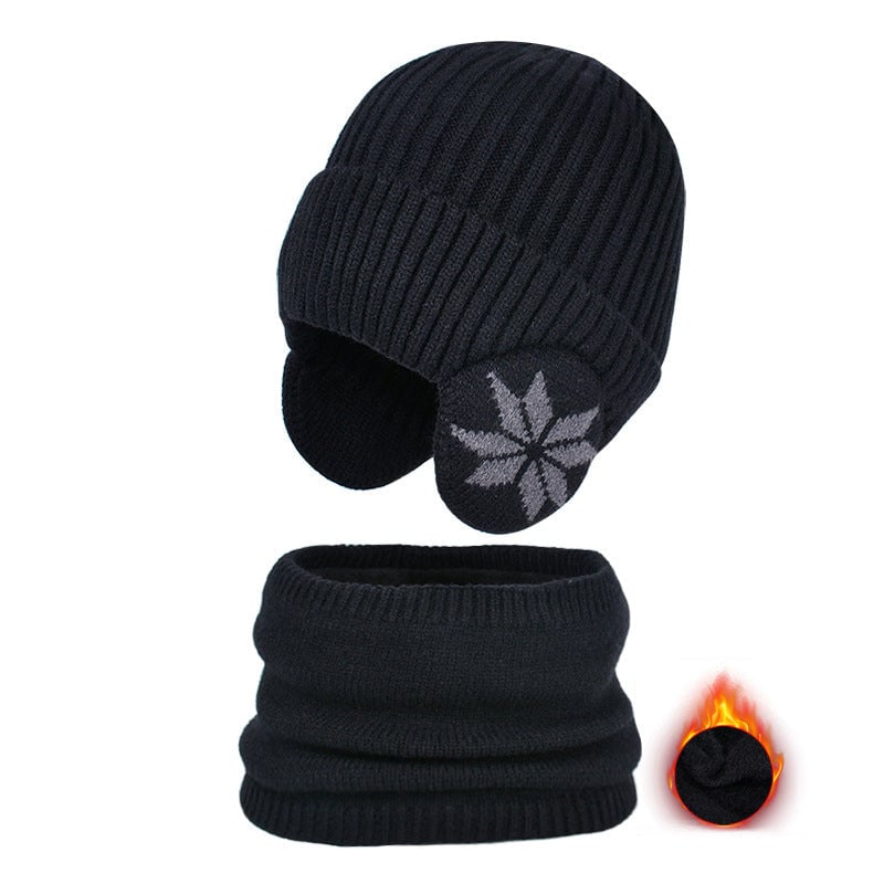 Kids Winter Fleece Scarf Suit