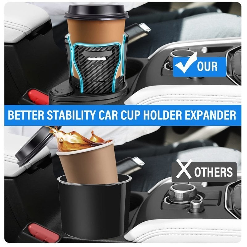 Dual Cup Holder Expander for Car
