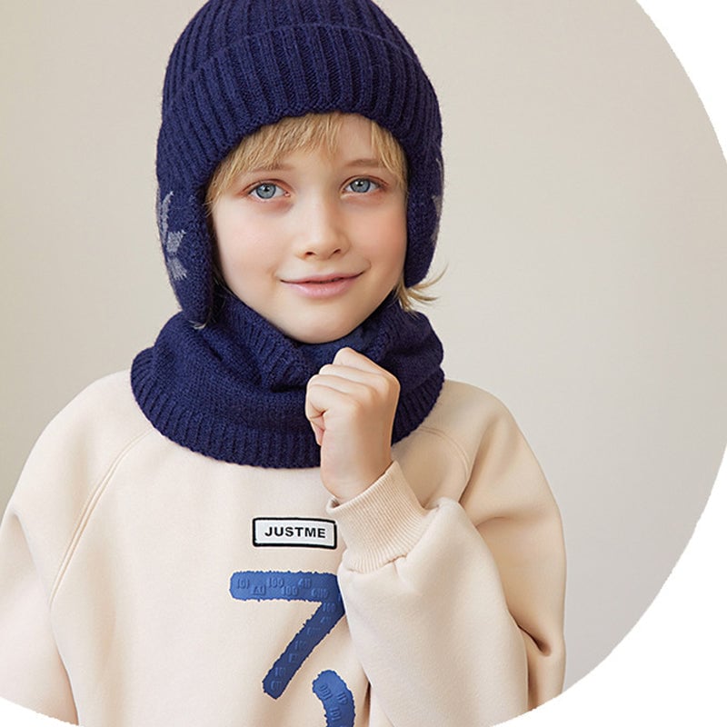 Kids Winter Fleece Scarf Suit