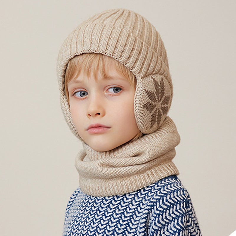 Kids Winter Fleece Scarf Suit