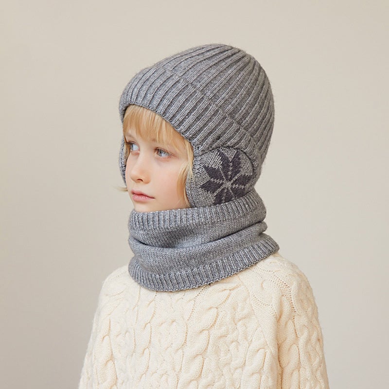 Kids Winter Fleece Scarf Suit