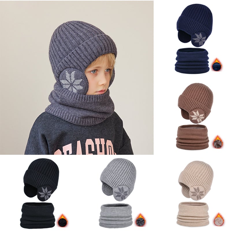 Kids Winter Fleece Scarf Suit