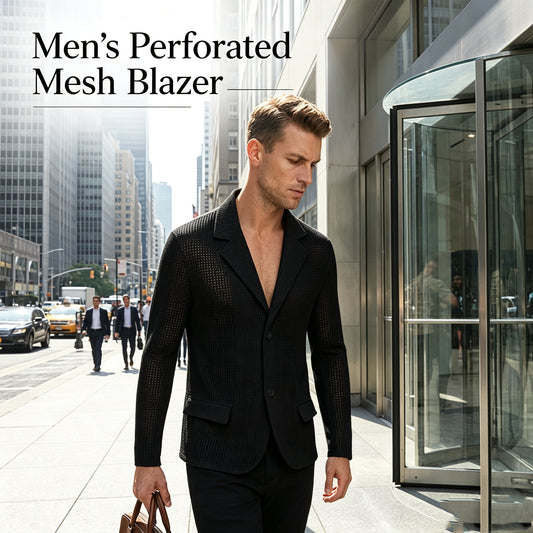 Men’s Perforated Mesh Blazer