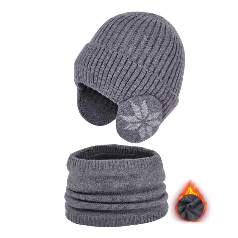Kids Winter Fleece Scarf Suit