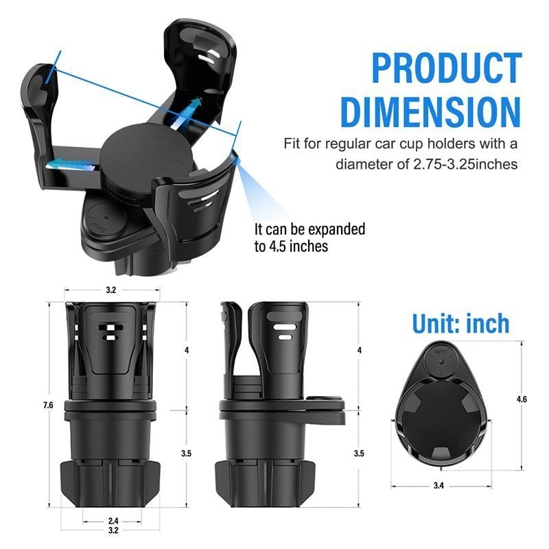 Dual Cup Holder Expander for Car
