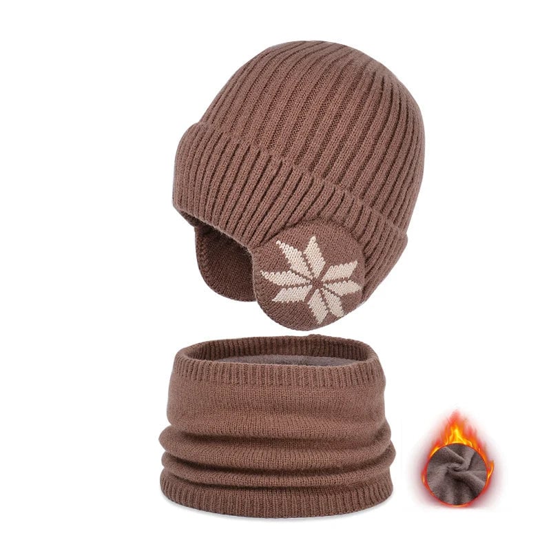 Kids Winter Fleece Scarf Suit