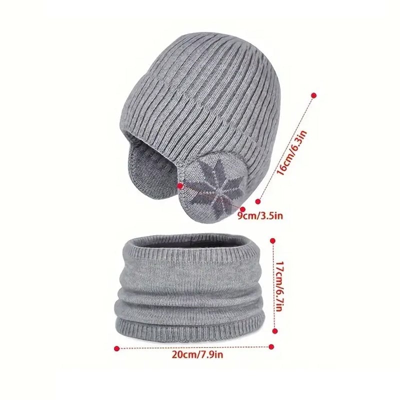 Kids Winter Fleece Scarf Suit
