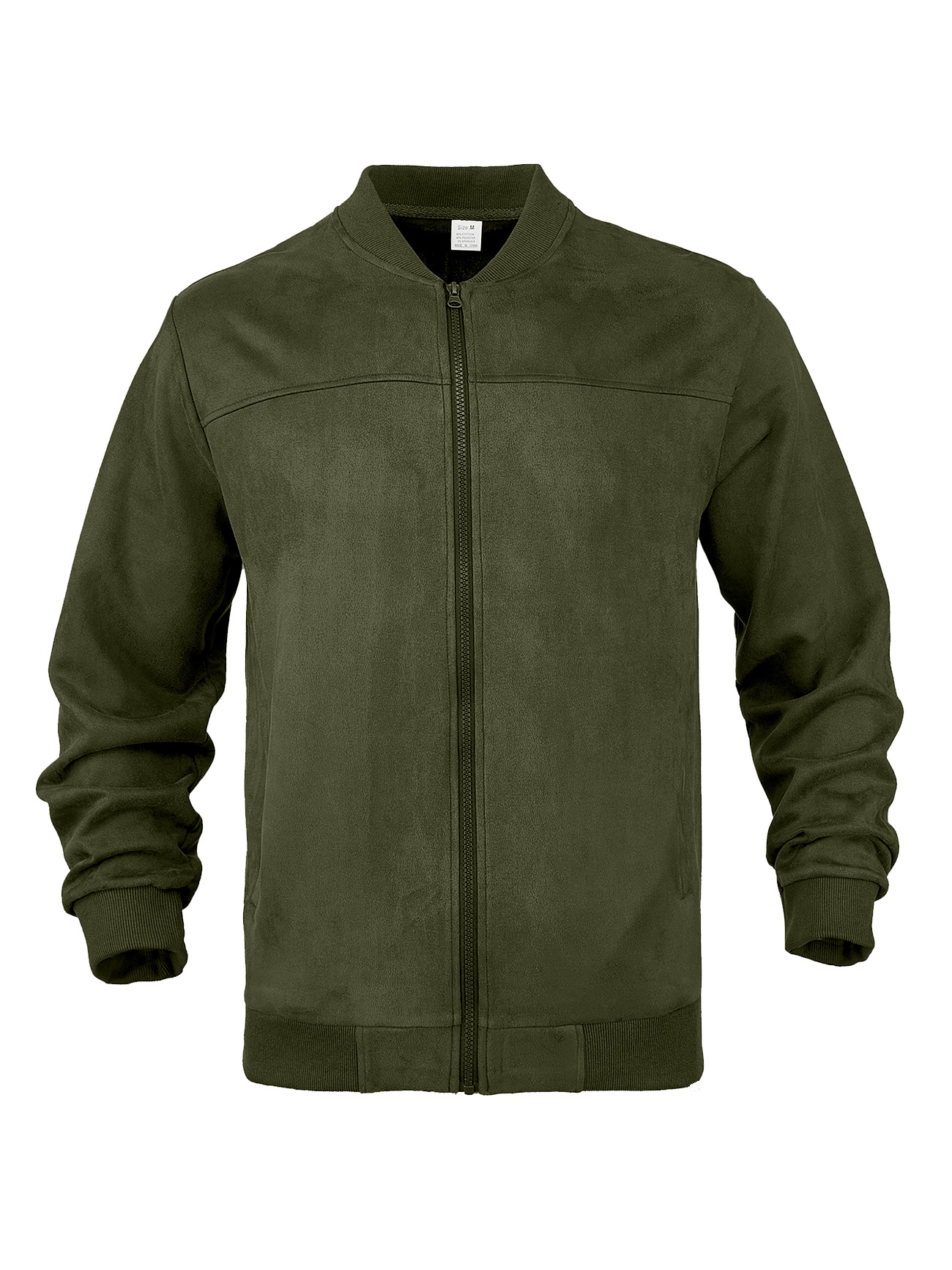 Men’s Suede-Look Bomber Jacket