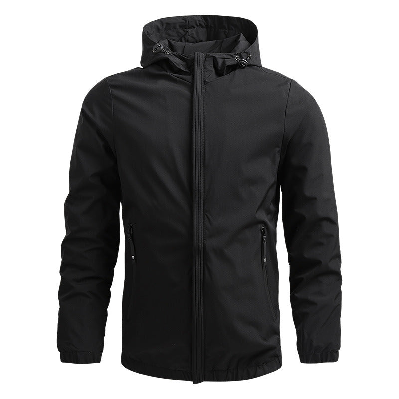 Lightweight Water-Resistant Hooded Jacket