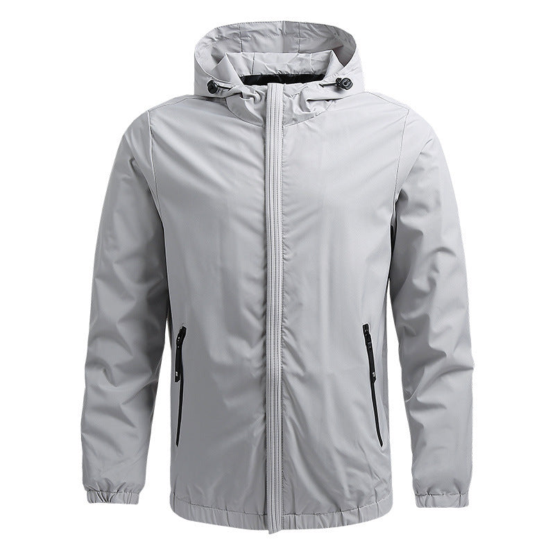Lightweight Water-Resistant Hooded Jacket