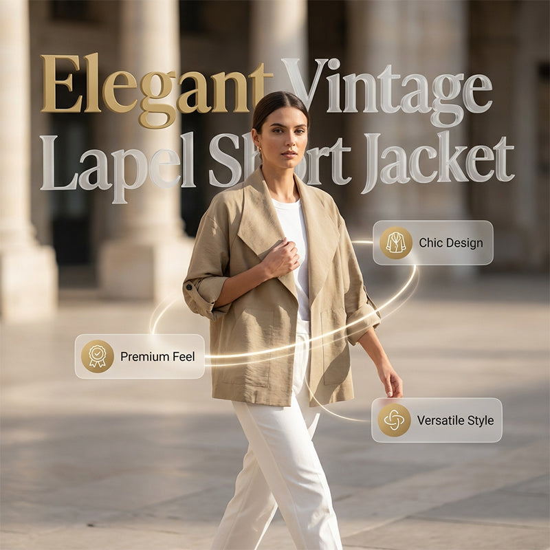 Women's Casual Vintage Lapel Jacket