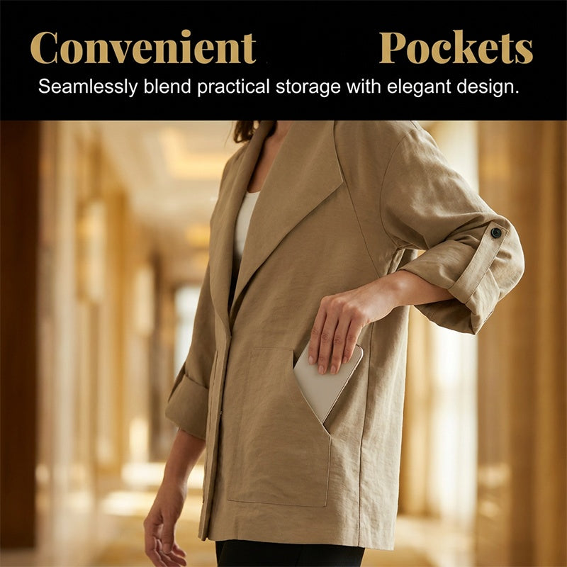 Women's Casual Vintage Lapel Jacket