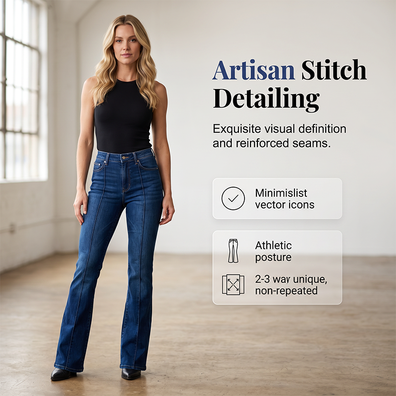 Women's Classic Slim Fit Stretch Flare Jeans