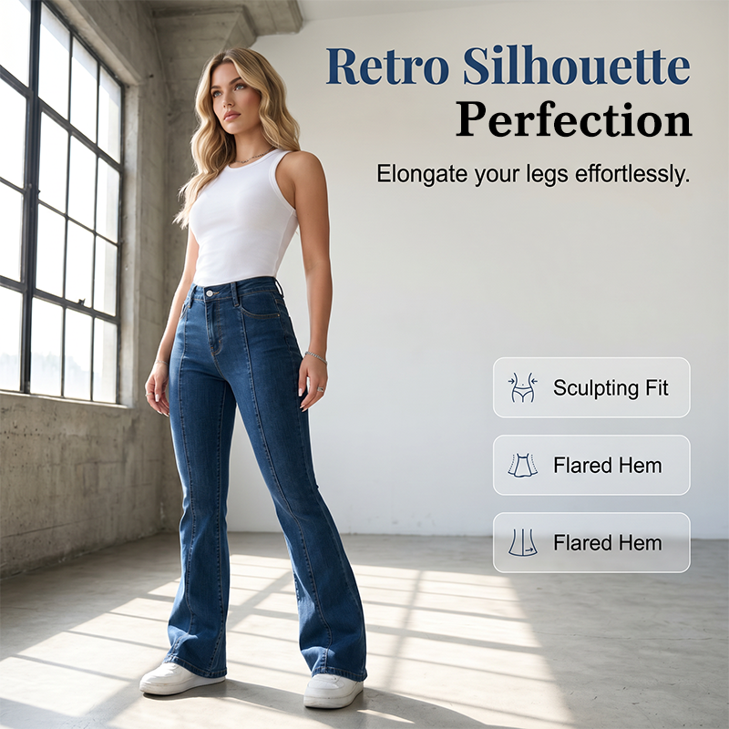 Women's Classic Slim Fit Stretch Flare Jeans