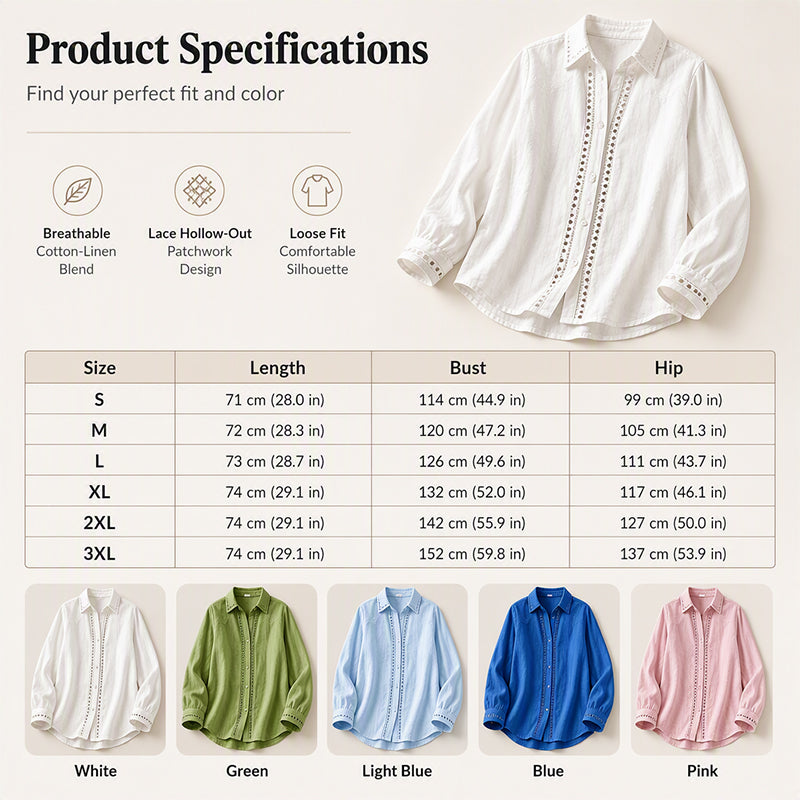 Women’s Casual Loose Long Sleeve Blouse